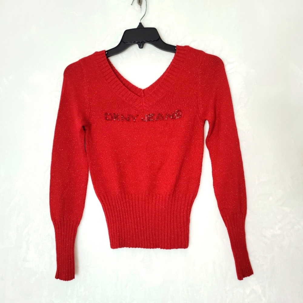 DKNY Jeans V Neck Sweater
